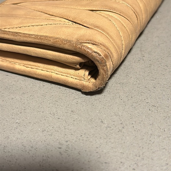 Authentic Miu Miu Tan Leather Snap Long Wallet - Picture 8 of 10